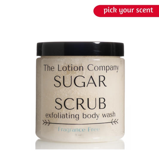 SUGAR SCRUB exfoliating body wash (pick your scent) 11 oz.